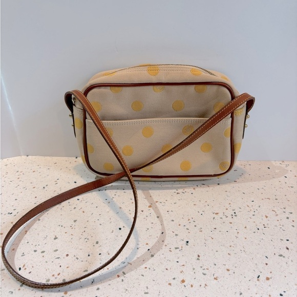 Vintage Dooney & Bourke Polka Dot Small Canvas Shoulder Crossbody Handbag‎ - Picture 3 of 16